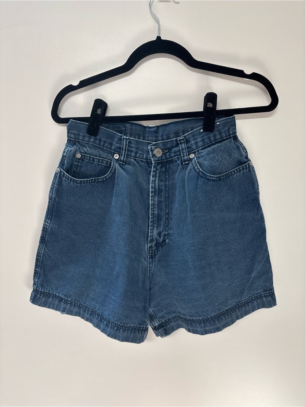 Vintage Jordache Dark Blue Denim High-Waist Shorts